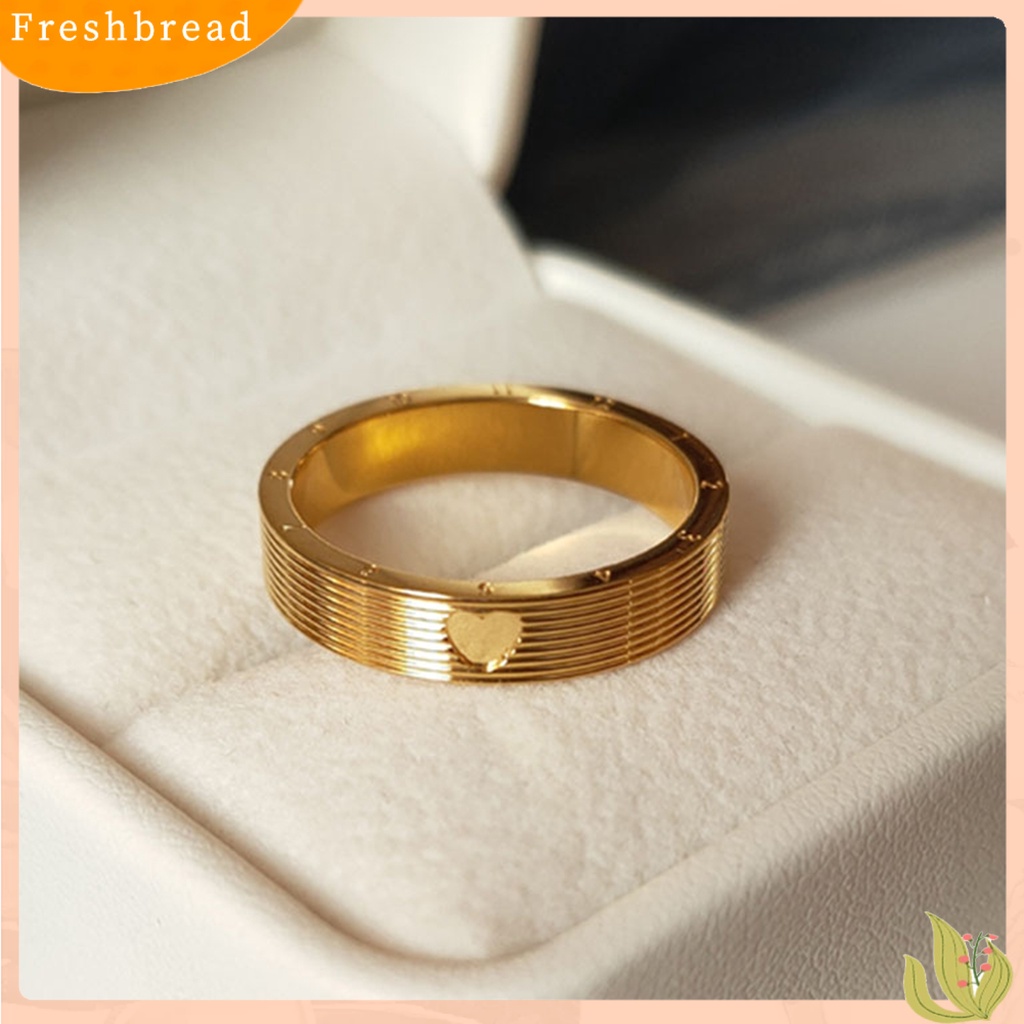 &lt; Freshbread &gt; Cincin Buku Jari Tahan Luntur Elektroplating Nomor Ukiran Temperamen Hypoallergenic Menghias Permukaan Halus Baja Titanium Jari Emas Cincin Perhiasan Aksesoris