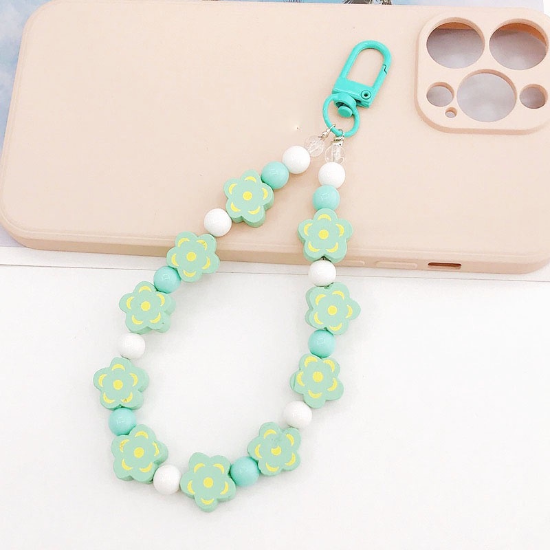 Rantai Manik-Manik Bunga Sakura Kayu 3D Untuk iPhone Untuk Android Untuk OPPO Untuk VIVO Untuk Huawei Untuk Xiaomi Untuk Redmi Untuk Samsung Semua Ponsel Bluetooth Earphone Case Cover DIY Membuat
