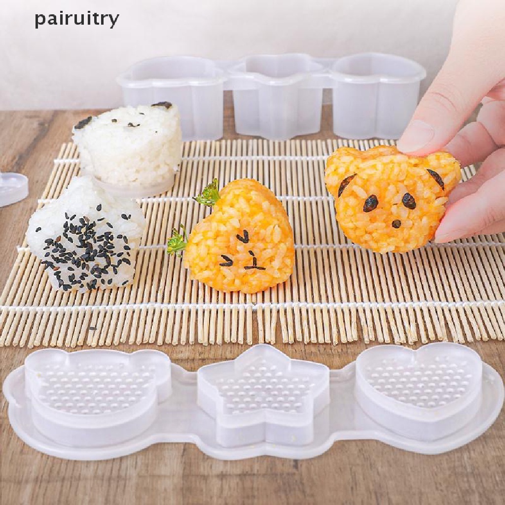 Prt 1Pc Bentuk Kartun Rice Ball Set Cetakan Sushi Bento Stamper Aksesoris Dapur PRT