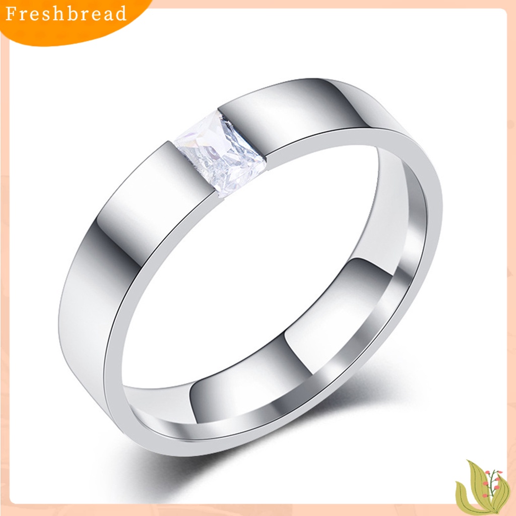 &lt; Freshbread &gt; Cincin Unisex Bright Luster Adjustable Open Design Glossy Semua Pertandingan Dekorasi Hadiah Cubic Zirconia Wanita Pria Pernikahan Pertunangan Ring Untuk Perjamuan