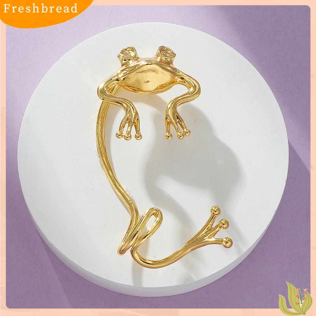 &lt; Freshbread &gt; 1Pc Klip Anting Kodok Hip Hop Alloy Manset Telinga Vintage Yang Berlebihan Untuk Pesta