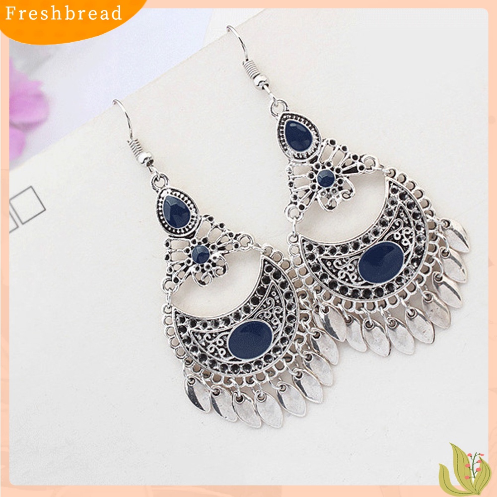 &lt; Freshbread &gt; Fashion Wanita Menjuntai Berongga Pesona Kait Anting Hadiah Perhiasan Pernikahan Bohemia