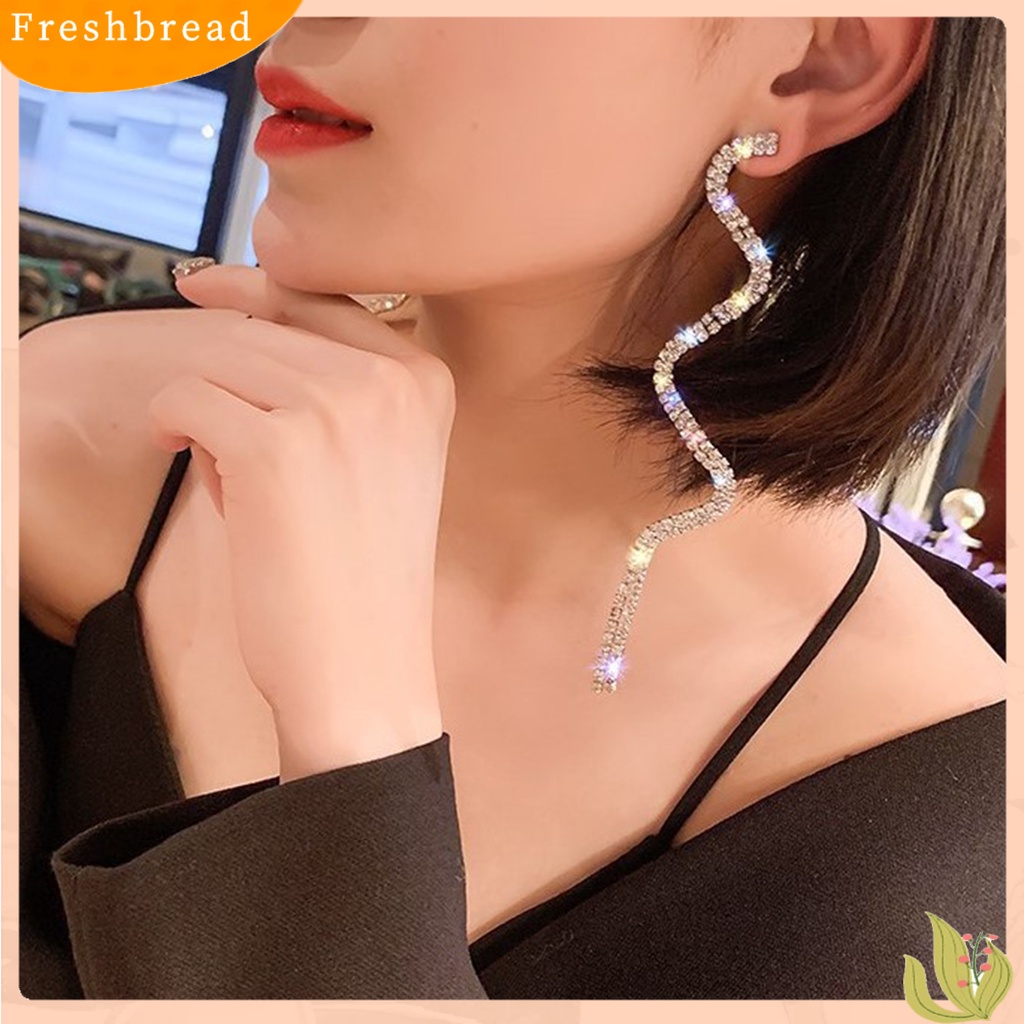 &lt; Freshbread &gt; 1pasang Ear Stud Berlebihan Hias Anting Stud Bentuk Ular Untuk Liburan