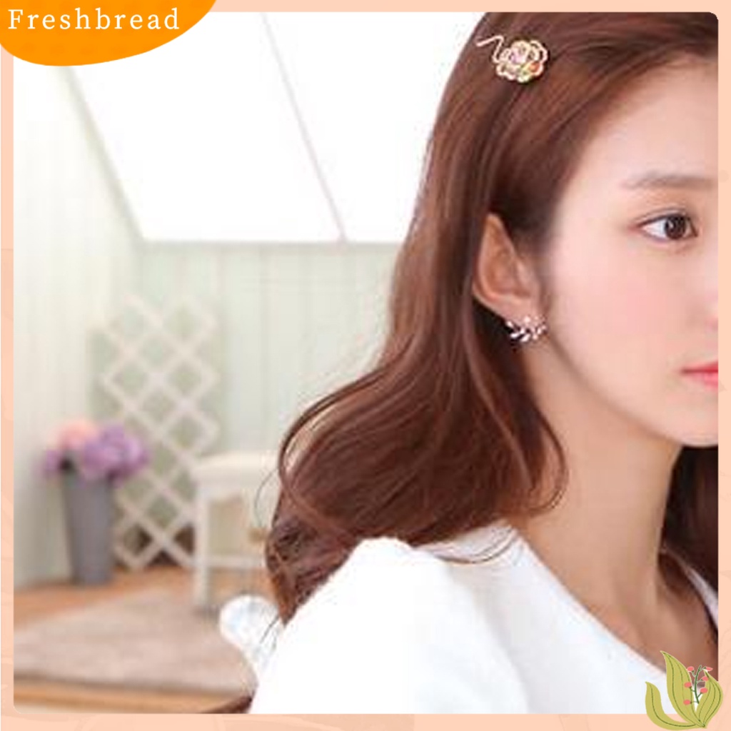 &lt; Freshbread &gt; Ear Studs Leaf Shiny Earrings Wanita Jaket Telinga Cubic Zirconia Elegan Untuk Pernikahan