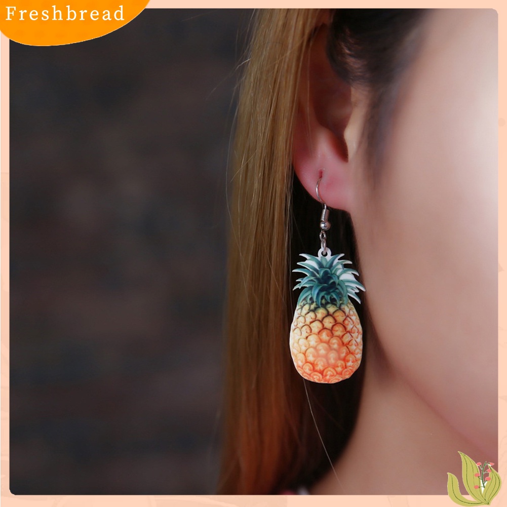 &lt; Freshbread &gt; Buah Manis Semangka Strawberry Menjuntai Wanita Ear Hook Earrings Perhiasan Pesta