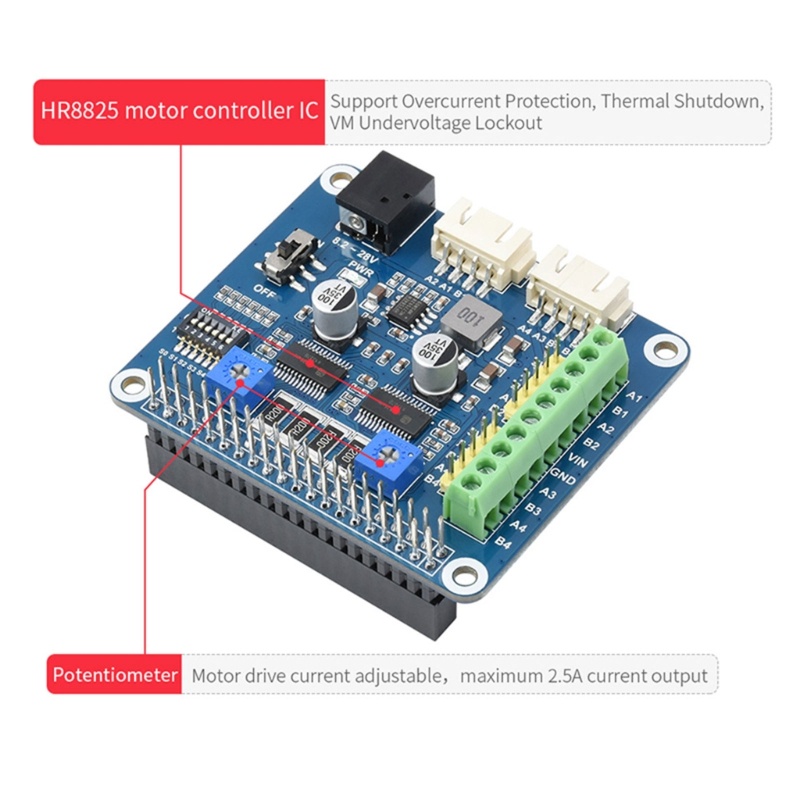 Zzz 3D Printer DRV8825 Stepper Motor Driver Control Panel Board Modul Papan Ekspanding Untuk RaspberryPi 4papan Utama