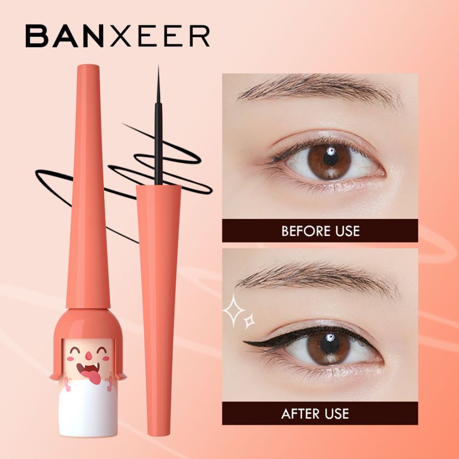 BANXEER Eyeliner Cair Matte, Line mata hitam Vegan Cepat Kering Tahan Lama / Tahan Air BM06 [Emperor]