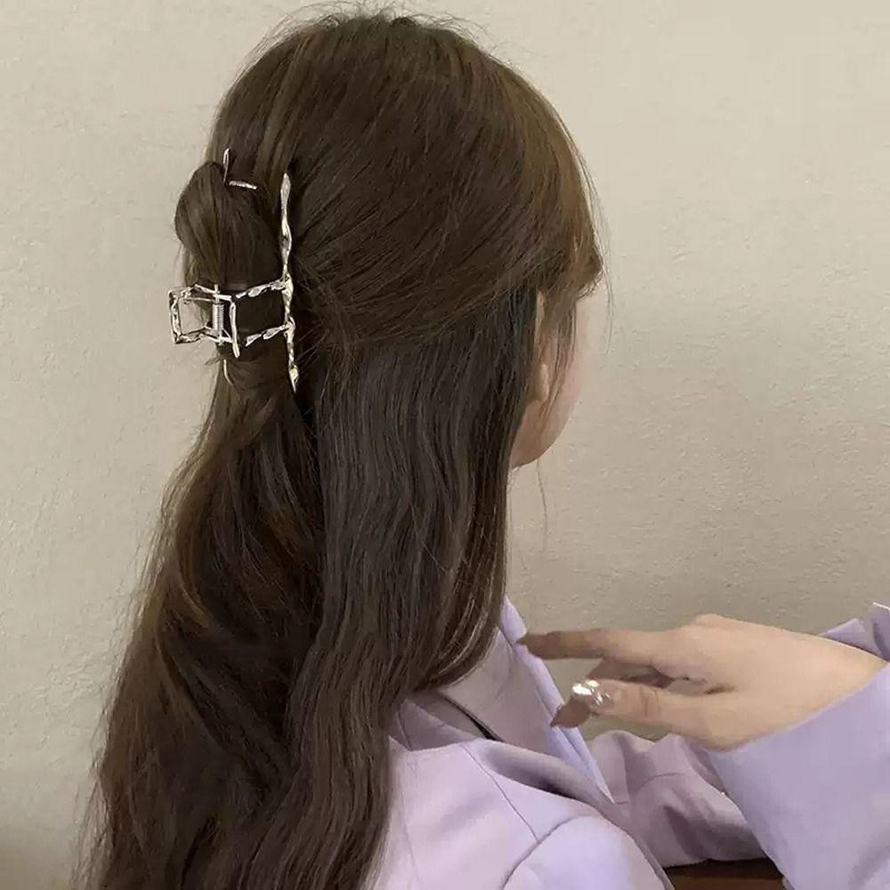 Needway Logam Rambut Cakar Manis Ins Baru Heardress Ponytail Holder Geometris Fashion Hiasan Kepala Korea Hiu Klip