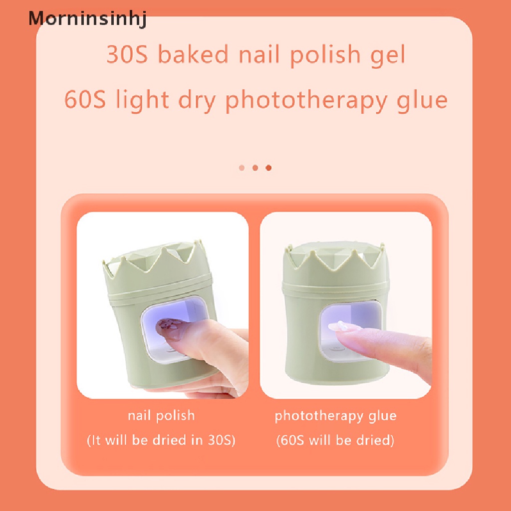 Mornin Lampu Kuku Tips Lampu LED Potable Mini UV Lampu LED Pengering Kuku Gel Nail Art Tools id