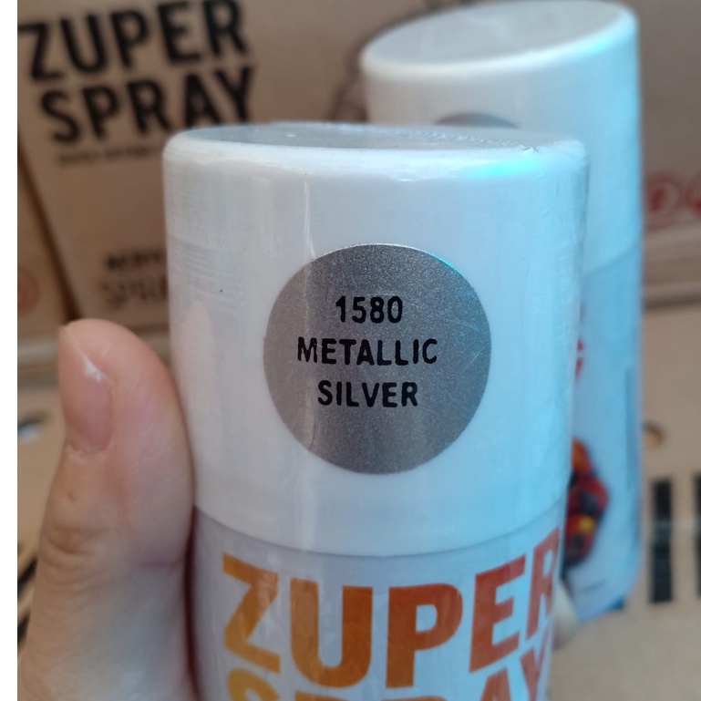 Zuper Spray Paint Pilok Pilox Warna Metallic Silver / Silver Metalik (P 1580) 150cc/150ml