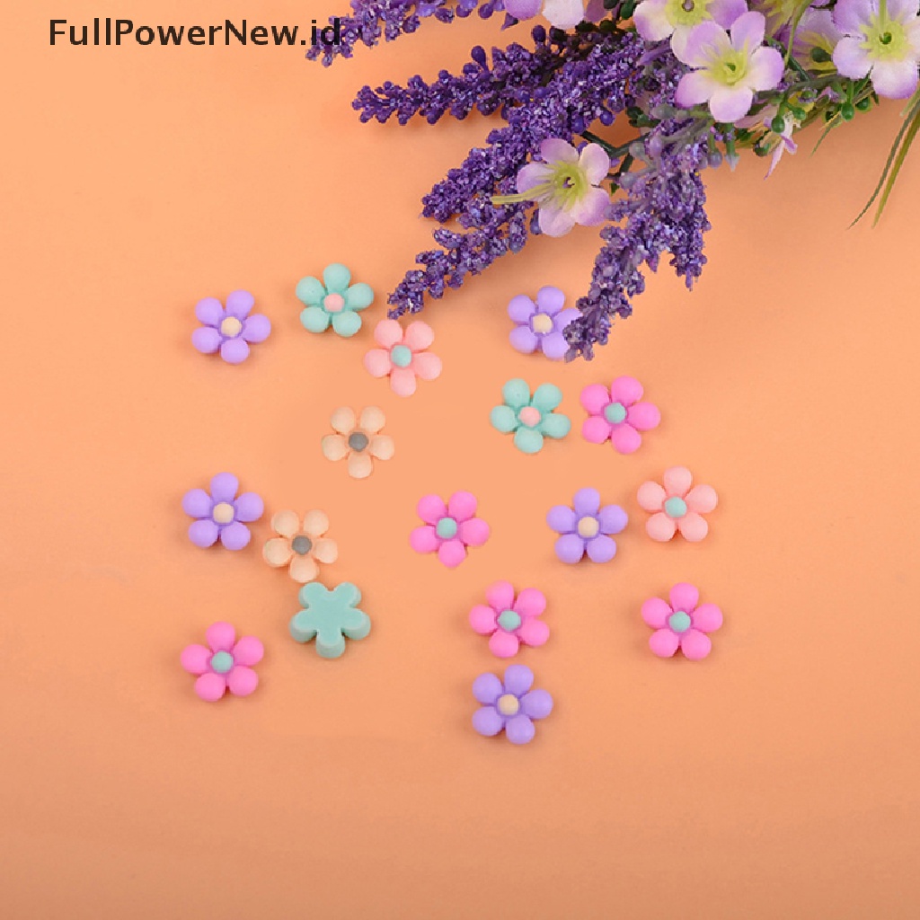 Power 20Pcs Bunga Matahari Nail Art Kawaii Daisy Kartun Manicure Dekorasi Ch ID