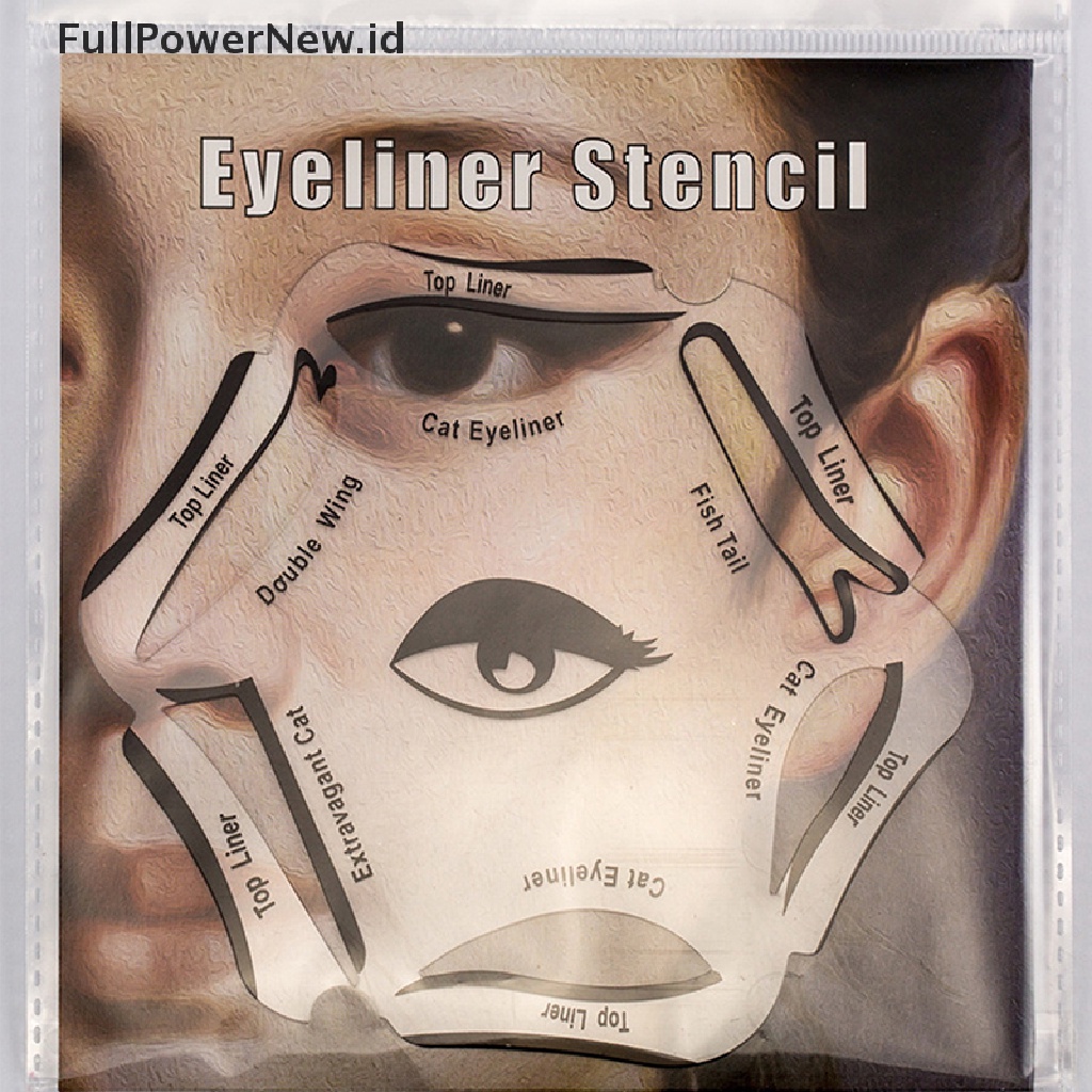 Power Quick 6in1 Eyeliner Template Cat Eye Makeup Smoky Liner Guide Stensil ID