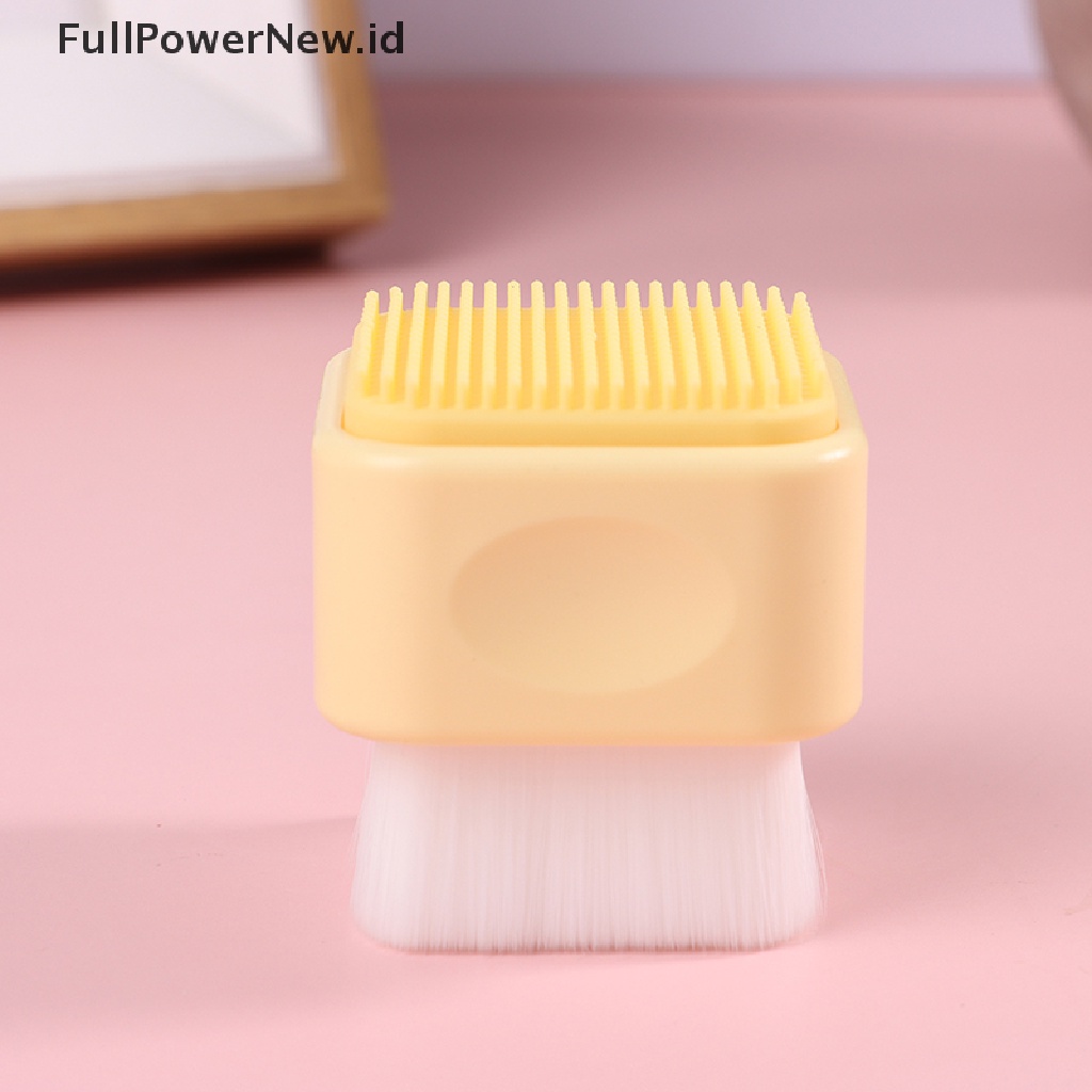 Power 1Pc Silicone Bubbler Cleaning Brushes Sikat Pembersih Wajah Dua Sisi ID