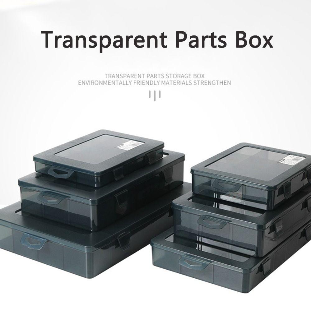[Elegan] Kotak Penyimpanan Alat Perhiasan Aksesoris Grid Slot Sekrup Transparan Adjustable Organizer Box