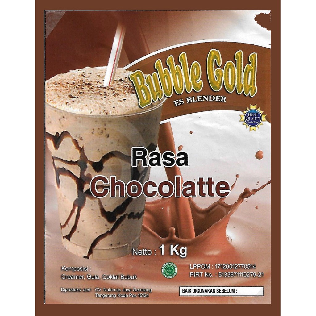 

[Ready-Stock] BUBBLE GOLD CHOCOLATTE KEMASAN 1KG | SERBUK MINUMAN RASA COKLAT 1KILO