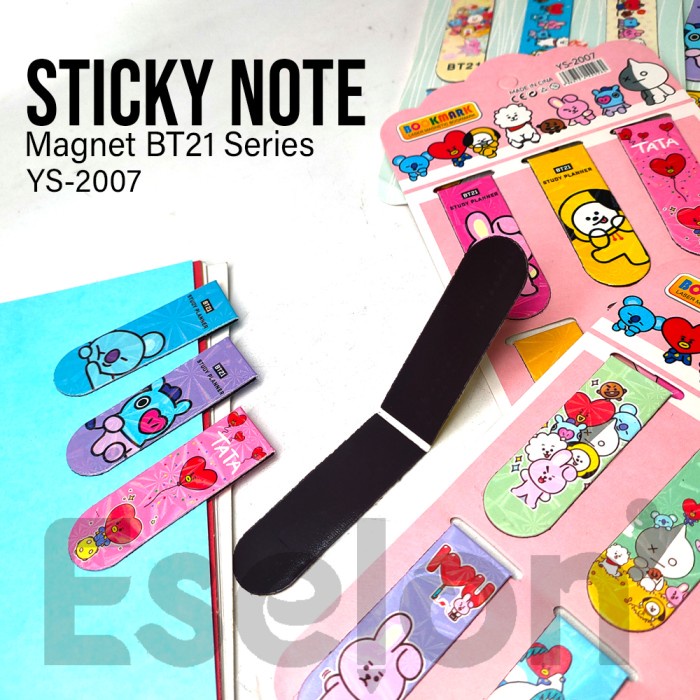 

6pcs Pembatas buku magnet / stick note magnet / bookmark magnet - MIX