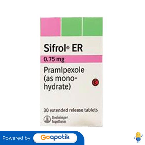 SIFROL ER 0.75 MG BOX 30 TABLET