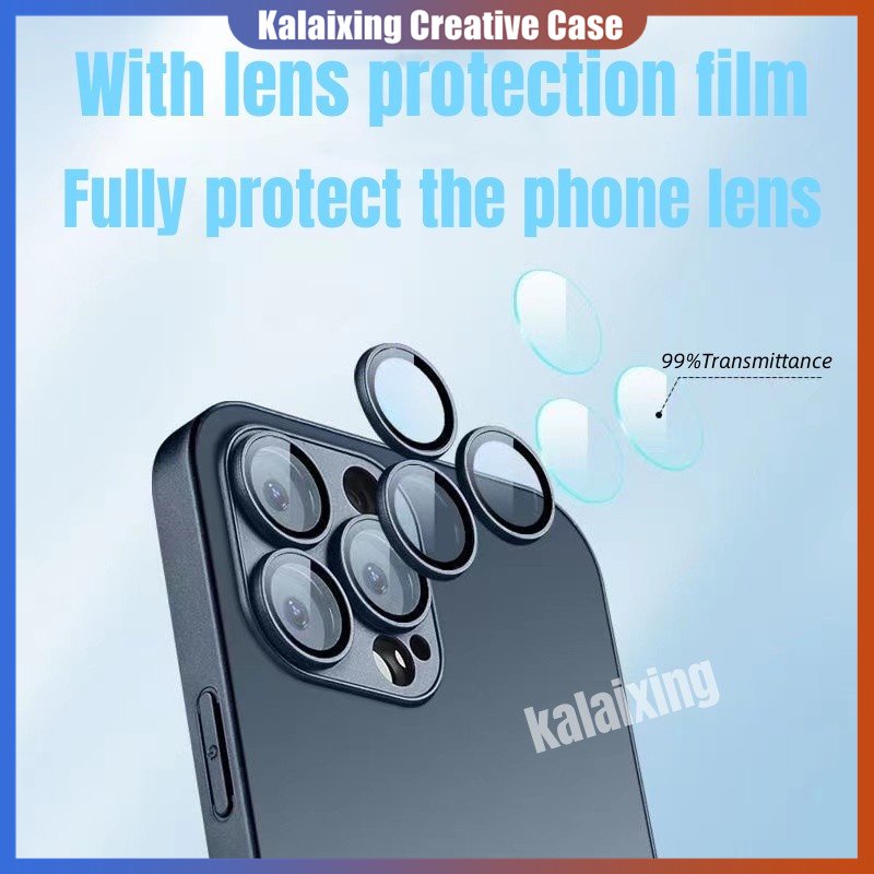 [Dengan Logo] Casing Ponsel Kulit Domba Untuk iPhone 14 Pro Max13 12 Pro Max 11 Pro Max Dengan Casing Lensa Kaca