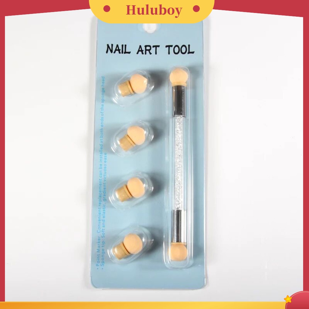 {In Stock} Portable Washable Double Head Spons Smudge Pen Nail Art Painting Dotting Tool