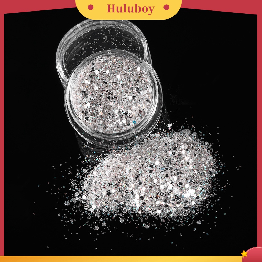 {In Stock} Kuku Glitter Bubuk Rhinestones Sequin DIY Nail Art Ukuran Campur Dekorasi Kuku Manicure Glitter Flake Perlengkapan Kuku