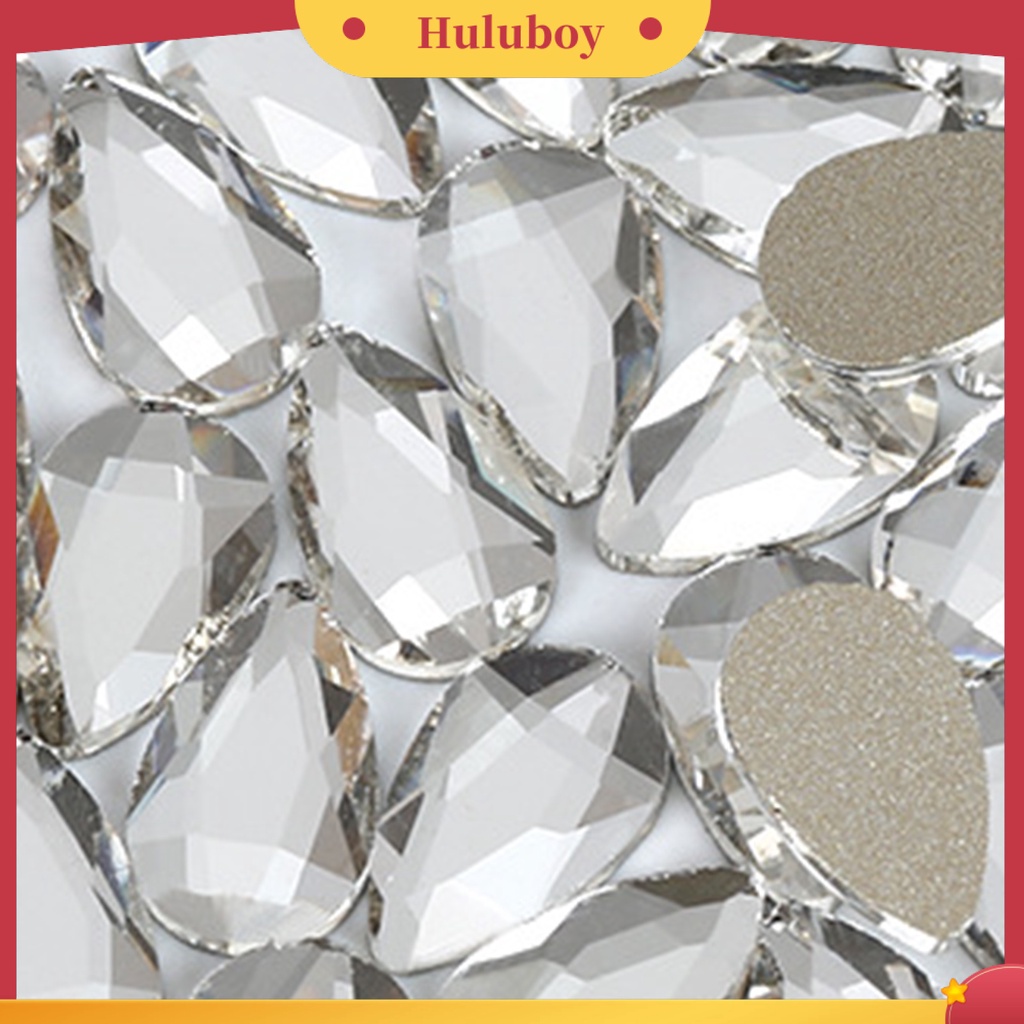 {In Stock} 50Pcs Manicure Berlian Palsu Bersinar Tiga Dimensi Flat Bottom DIY Sparkling Fat Drop Nail Art Irregular Nail Rhinestones Untuk Wanita