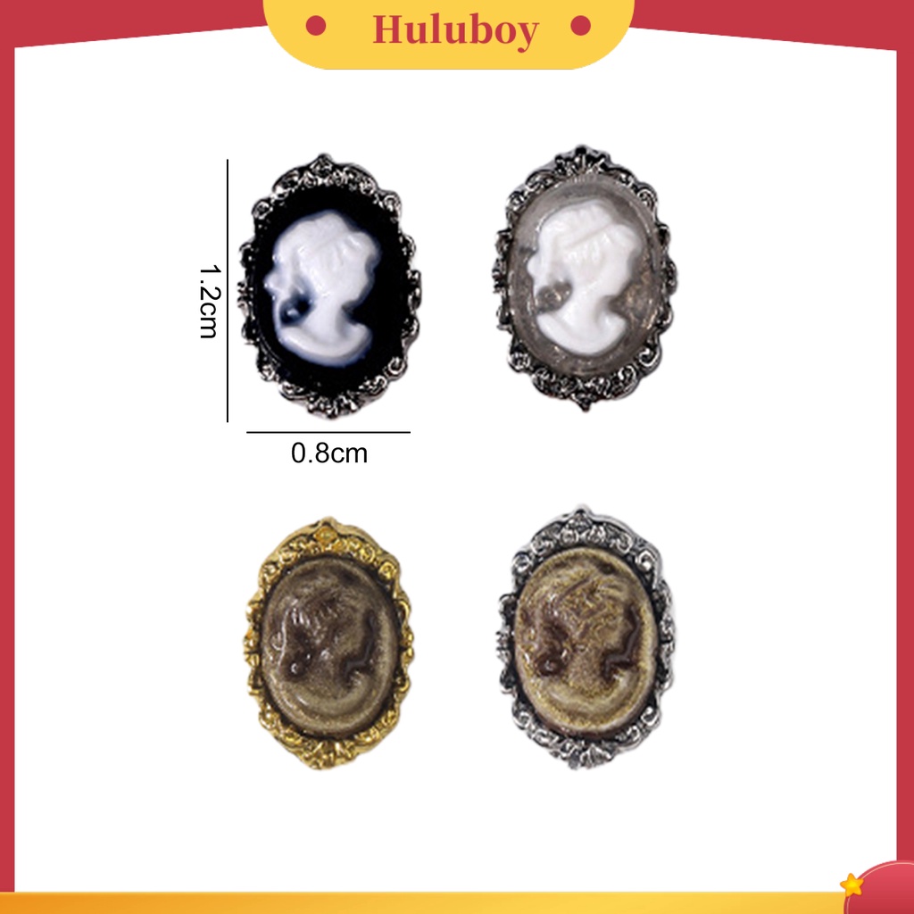 {In Stock} 10Pcs Pesona Kuku Tiga Dimensi Gloss Gaya Baroque DIY Alloy Vintage Kecantikan Kepala Nail Art Ornamen Manicurist Supply