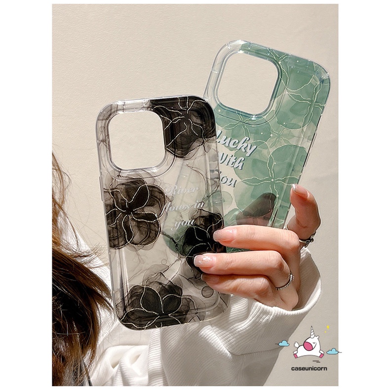 Art Ink Flower Phone Case Realme C30 C53 C30s C55 C17 C11 C15 C35 C33 C12 C21Y 6i 5 5i 5s 9i 7i C25 C20 C25Y C25s C11 2021 C20A C3 C1 C2 Airbag Shockproof Soft Clear Flowers Cover
