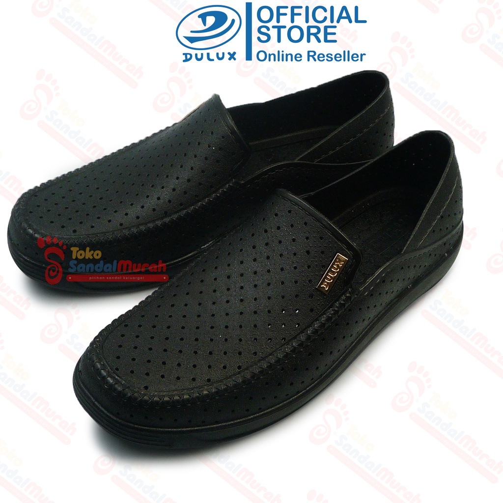 Toko Sendal Murah - Sepatu Pantofel Full Hitam / Sepatu Karet Pria Uk 38 - 43 / Sepatu Kerja Nyaman / Sepatu Pria Slip On Bahan PCU Original Local Brand [Toko Sendal Murah CQ 078 A-HH]