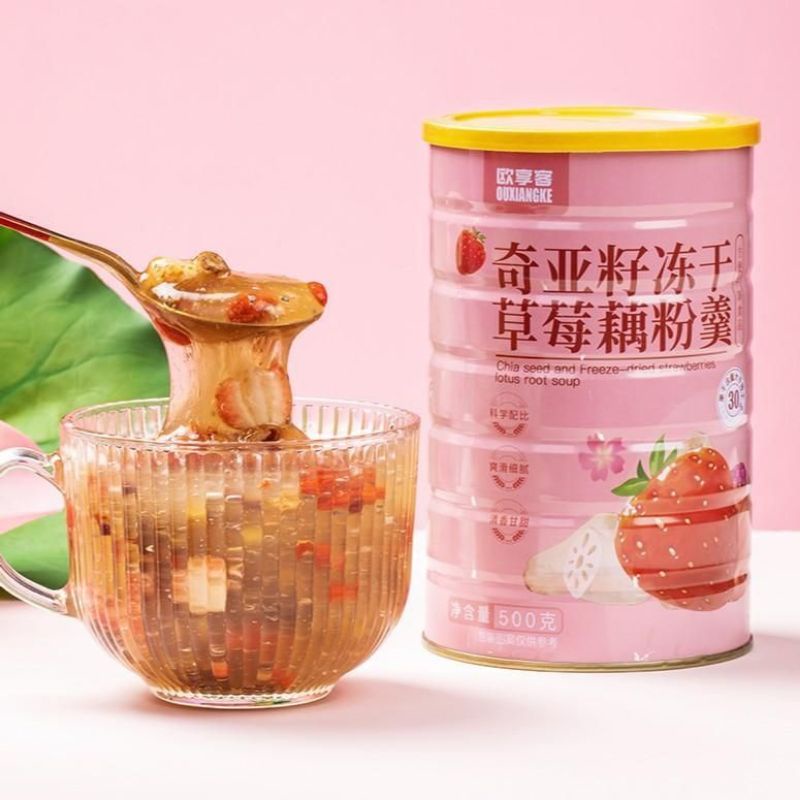 

OUFEN LOTUS ROOT STRAWBERRY OU FEN BUBUK AKAR TERATAI MAKANAN MINUMAN SEHAT PEMBANTU DIET