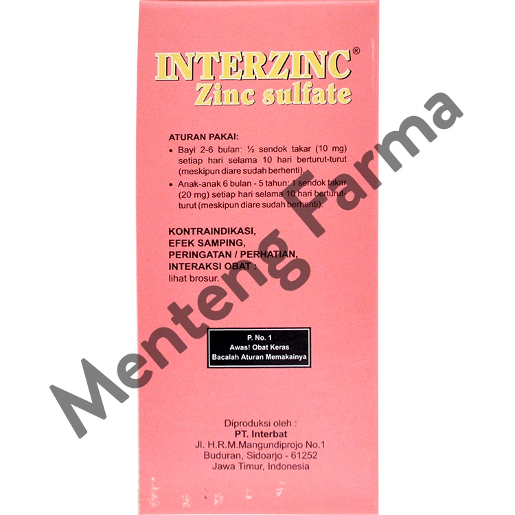 Interzinc Sirup 60 mL - Obat Diare Anak