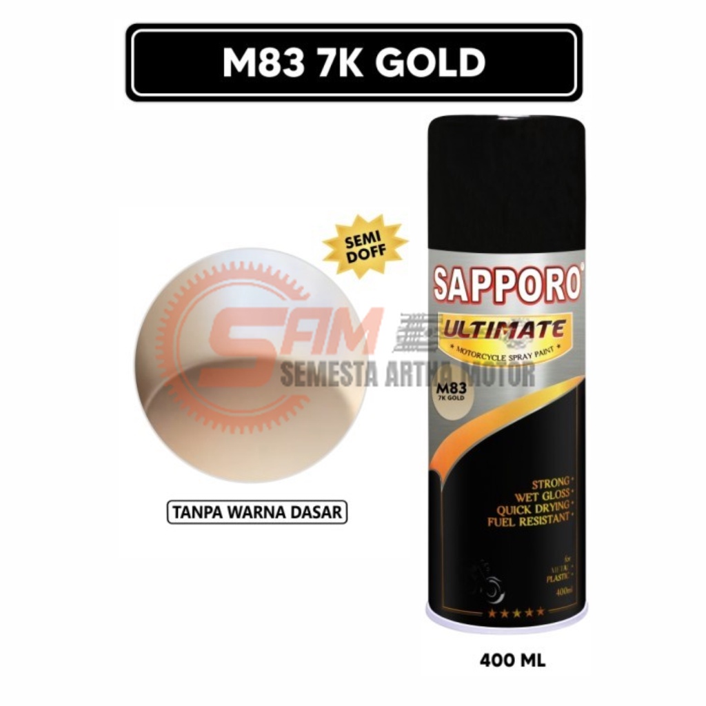 

Pilox Sapporo Ultimate M83 7K Gold Cat Semprot 400ml Pilok Aerosol Spray