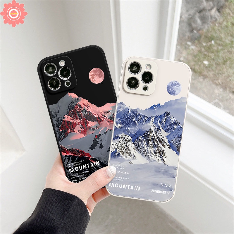 Infinix Hot 11 12 9 20 8 11s 12i 20s 10t 10s 10Lite Smart 4 5 6 Plus Hot 12pro 11 10 12 9 Play Note 11 12 G96 8 12 2023 Scenery Snow Mountain Couple Case Soft Tpu Phone Cover