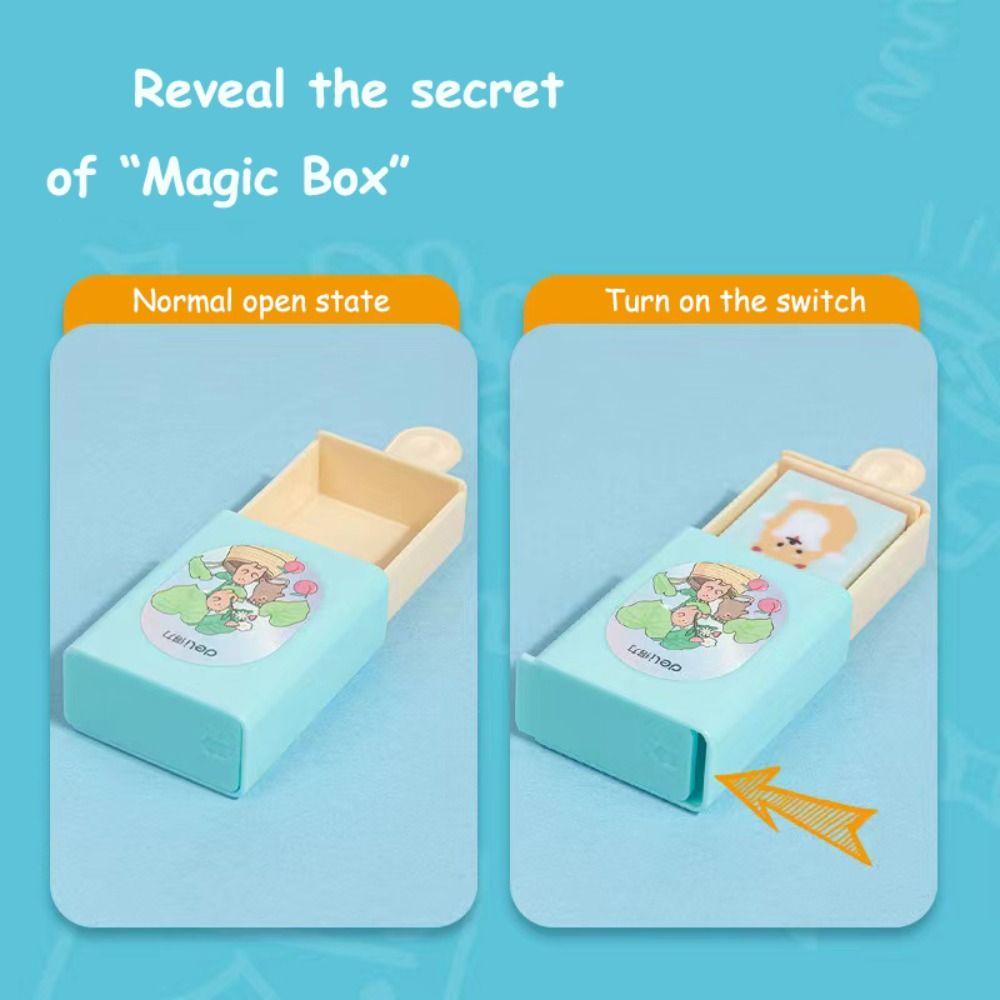 Lanfy Magic Box Rubber Eraser Kreatif Lucu Tanpa Debu Tanpa Jejak Koreksi Perlengkapan Penyihir Kecil Pensil Erasers