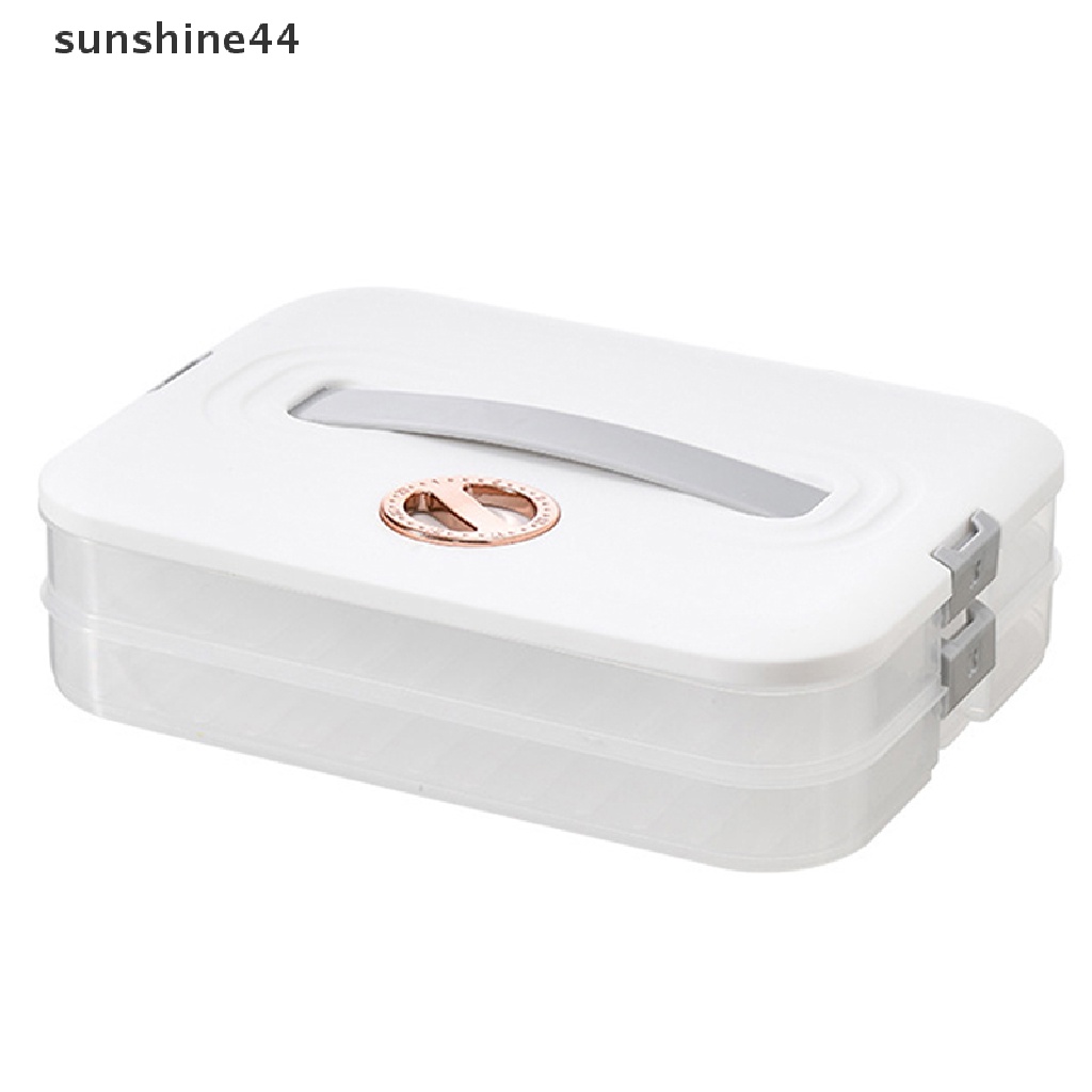 Sunshine Multilayer Kotak Pangsit Makanan Rumah Tangga Telur Frozen Box Fresh-Keeping Organizers ID