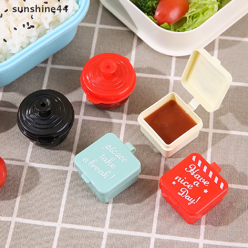 Sunshine1/2pcs Botol Saus Mini Portable Botol Bumbu Bento Botol Kecap Mini ID