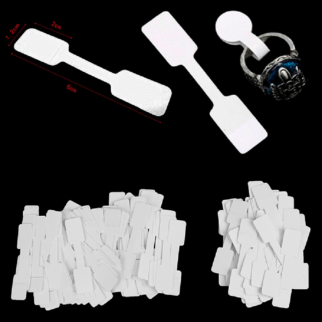 [HeavenDenotation] 50/100pcs Tag Harga Kosong Kalung Cincin Perhiasan Label Kertas ers HDV