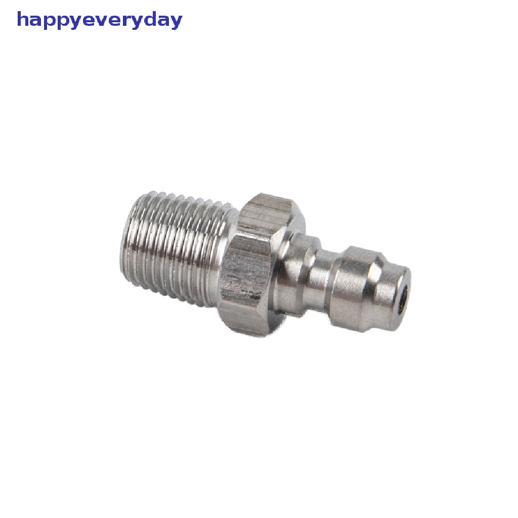 [Selamat] Pcp Paintball Pneumatic Quick Coupler 8mm M10x1 Male Plug Adapter Fitg1/8NPT [ID]