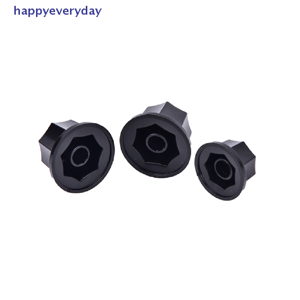 [happy] 3pcs Tombol Kontrol Nada volume amp Plastik Hitam Gaya vintage jazz bass Gitar [ID]