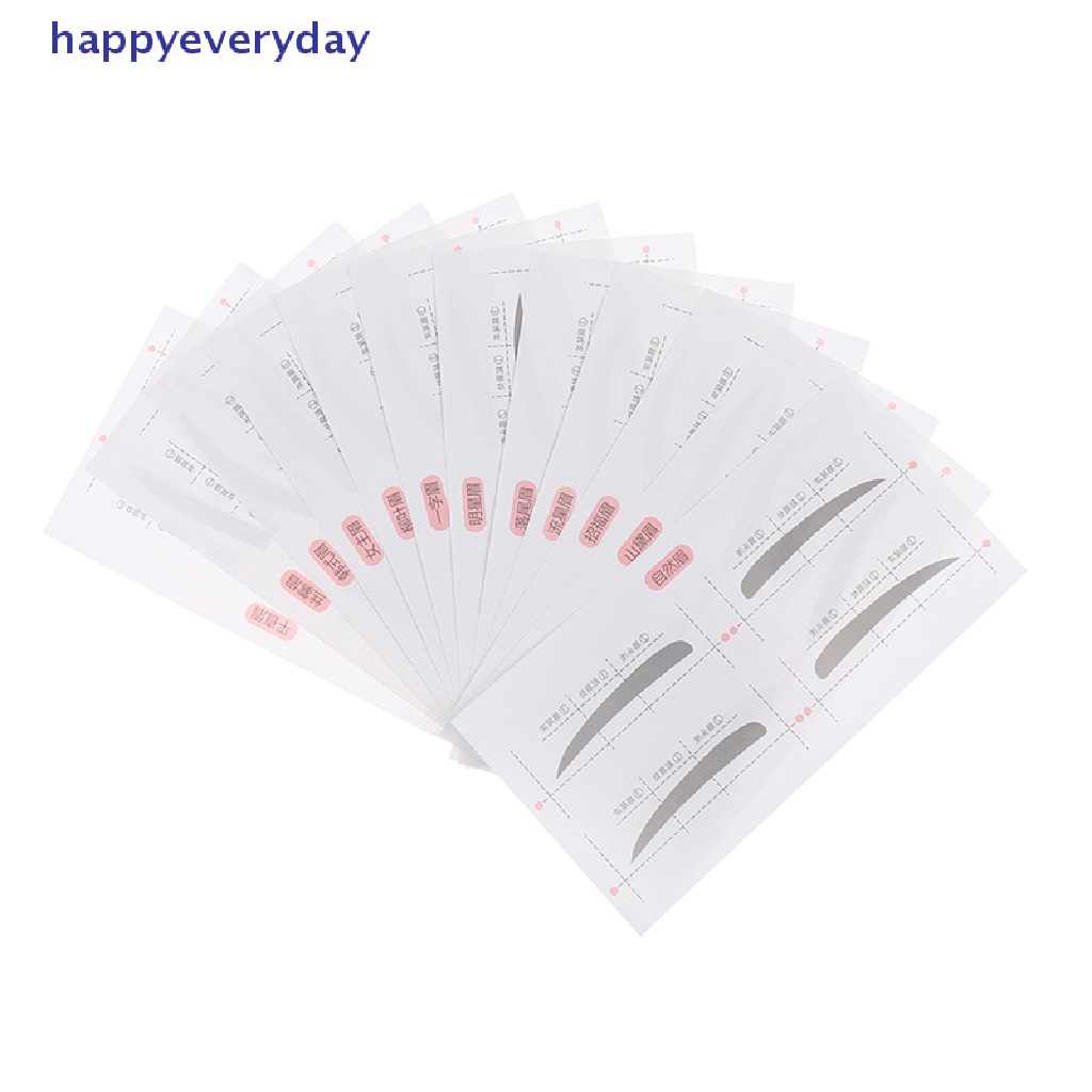 [happy] 24pasang Stiker Template Alis Adjustable Kartu Panduan Stensil Alat Makeup [ID]