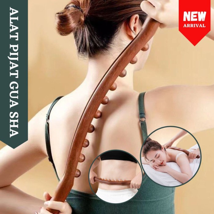 Alat Pijat Terapi Kayu Untuk Kaki Leher Punggung Perut Tongkat Gua Sha