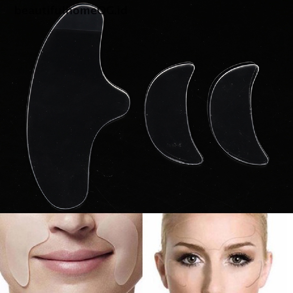 // Beauty// 3pcs Pad Wajah Anti Mata Dahi Invisible Anti-aging Reusable Kerut Patch **