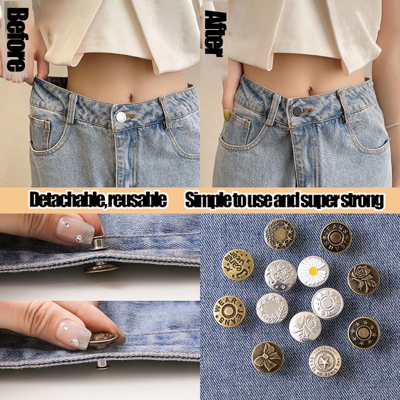 Bros Kecil Pinggang Celana Fashion Gaya Korea/Kancing Sepasang Baru Beruang Jeans Gesper Daisy Pinggang Pin Aksesoris Wanita