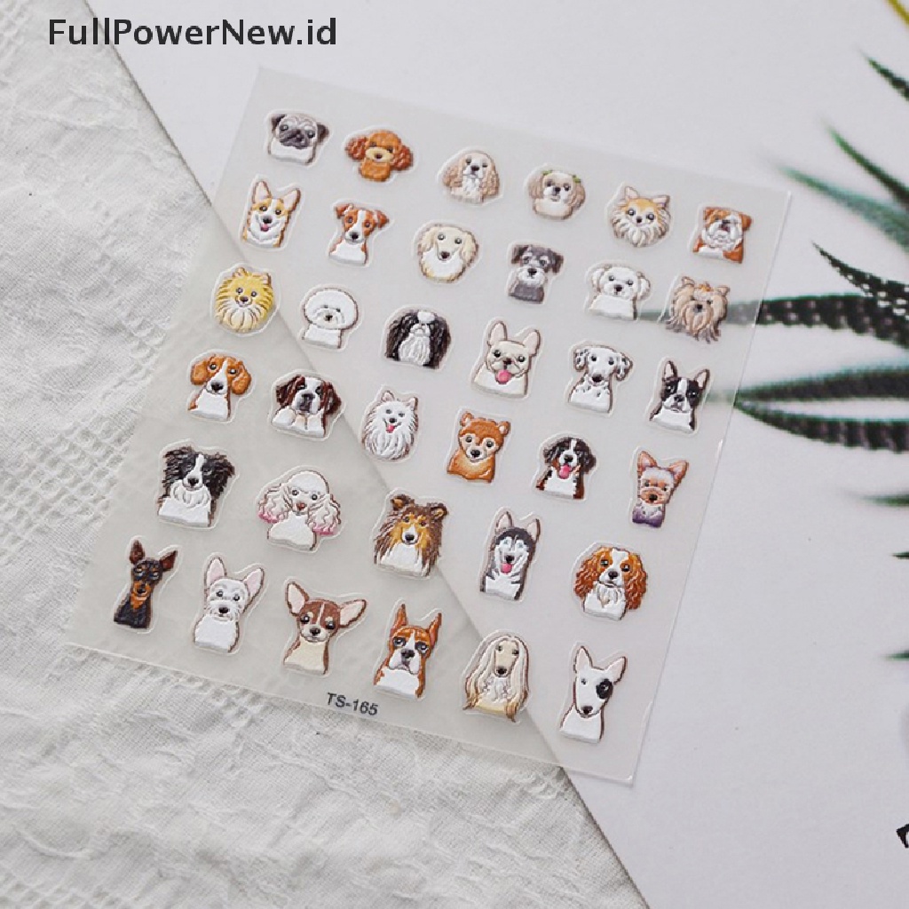 Power Decal Nail Art 5D Timbul, Stiker Kuku Anjing Puppy Untuk Pecinta Anjing &amp; Kucing ID