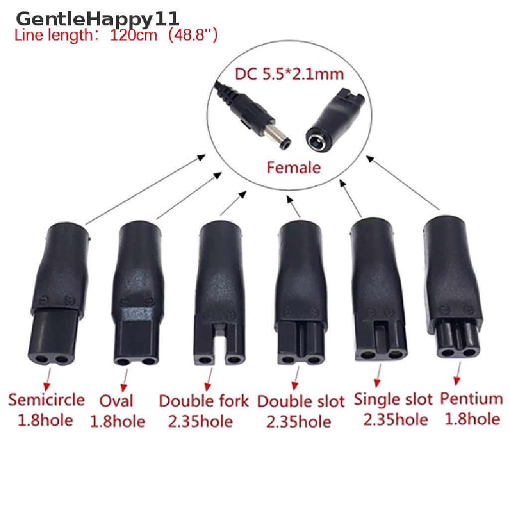 Gentlehappy Kabel Charger Adaptor USB Konverter DC Untuk Alat Cukur Rambut Clipper DC5.5 * 2.1mm id