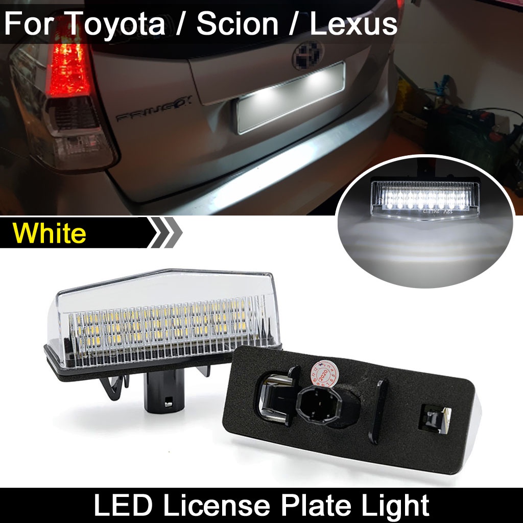 2pcs Untuk Toyota Prius Venza Matrix RAV4 C-HR Untuk Scion tC Untuk Lexus CT200h NX200t Lampu Plat Nomor LED Plat Lampu