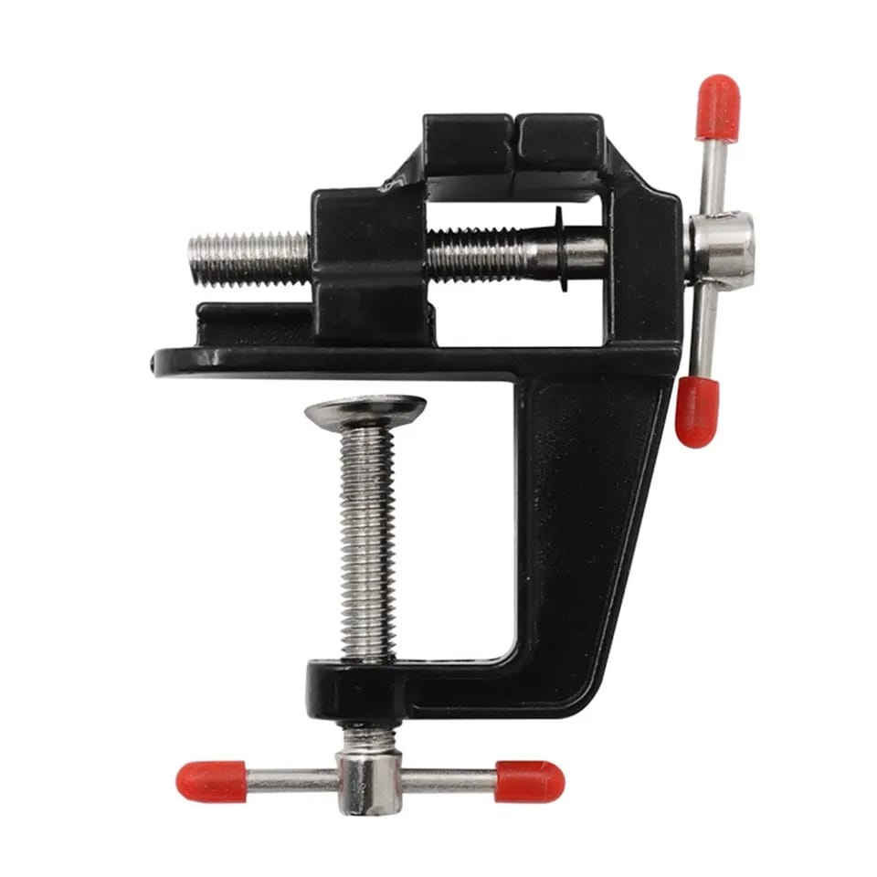 HDT Catok Meja 40mm Fix Merah - Catok Crafting Vice Clamp Mini Hobby Vise 2in Ragum Kecil DIY