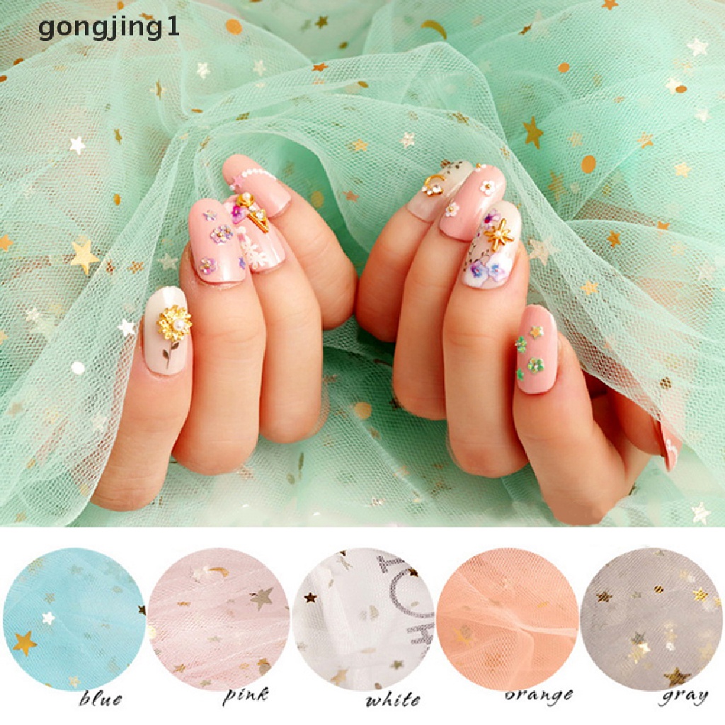 Ggg 6warna Nail Art Kasa Shoog Properti Foto Nail Mesh Kosmetik Photograph Renda ID
