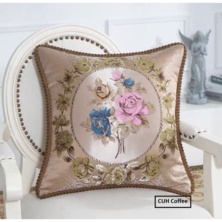 PROMO!!! sarung bantal sofa premium/ sarung cushion sofa eropa mewah sulam bludru/ bantal kursi ruang tamu/ european cushion cover/ sarung bantal eropa / sarban elegan / sarban motif bunga bordir/ royal floral cushion