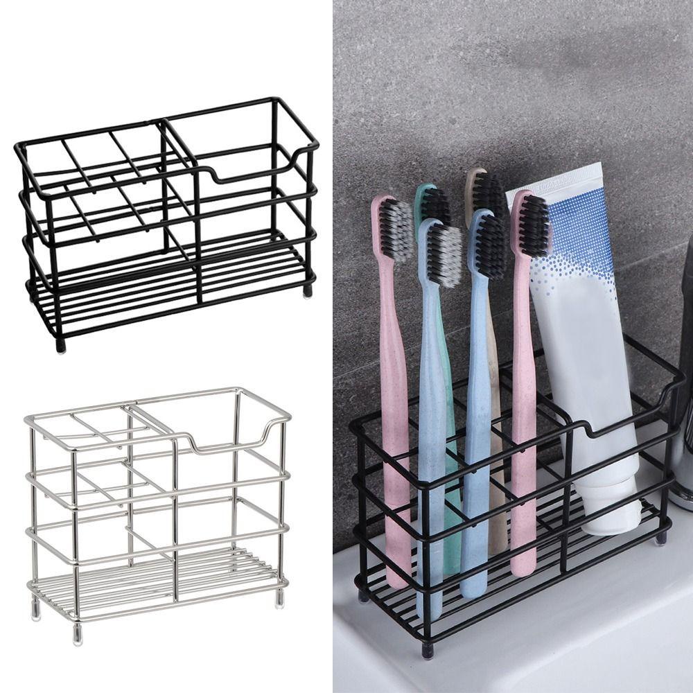 Wonder Rak Tempat Sikat Gigi Kosmetik Susun Tahan Karat Hemat Ruang Dapur Organizer Stand