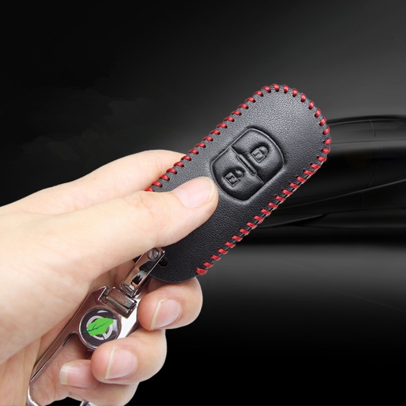 Untuk Mazda CX3 CX5 CX9 Smart Remote Control Cover Sapi Asli Sembunyi Kulit Perlindungan Penutup Kunci